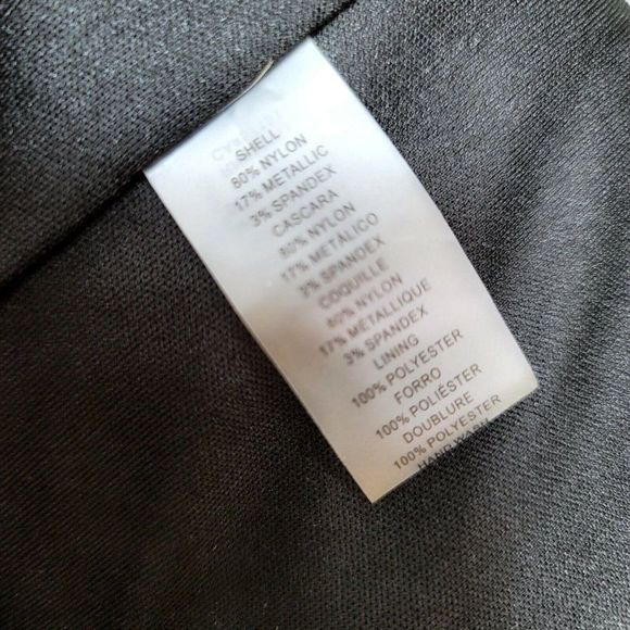 Vince Camuto 12 Blue Shimmery One Shoulder Sheath Cocktail Event Dress Side Slit - Picture 8 of 8